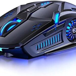 Gaming Mouse Wired,6 Buttons, 4 Adjustable DPI Up to 3200 DPI, 7 Circular & Breathing LED Light, Multifunction Wired Mouse Used for Games and Office (Black)