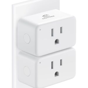 EIGHTREE Mini Smart Plug 𝟭𝟱𝗔, Smart Plugs That Compatible with 𝗔𝗹𝗲𝘅𝗮 & Google Home & SmartThings, No Hub Required，Smart Outlet with Remote Control, Timer & Schedule, 2.4GHz WiFi Only, 2 Packs