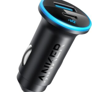 Anker 323 USB-C Car Charger Adapter, 52.5W Cigarette Lighter Charger with 30W PowerIQ 3.0 Fast Charging for iPhone 15/15 Pro Max, 14/13/12 Series, Galaxy S23/22, Pixel