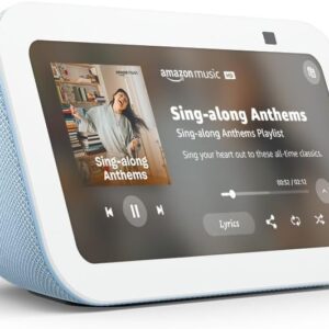 Amazon Echo Show 5 (newest model), Smart display with 2x the bass and clearer sound, Cloud Blue