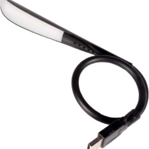 Dimmable USB Lamp, Flexible Keyboard Light, Mini USB Light for Laptop (14-LED-Bead, 3-Level Adjustable Brightness, On/Off Touch Switch, Black)