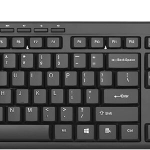 Rii RK907 Ultra-Slim Compact USB Wired Keyboard for Mac and PC,Windows 10/8 / 7 / Vista/XP (Black) (1PCS)
