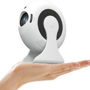 4K Portable Video Projector,Mini Projector with WiFi6 & Bluetooth 5.4, 150 ANSI Lumen Full HD,Auto Keystone, 360° Rotatable Home Cinema Smart Projector for Phone/PC/HDMI/USB/Laptop/TV Stick