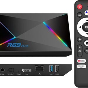 EASYTONE Android TV Box 14.0 2025, 4GB RAM 32GB ROM Android 14 TV Box 4K 8K WIFI6 1000M Ethernet Smart TV Boxes HDR10 R69 Plus H728 Octa-core TV Boxes Support 3D 2.4G 5.8G Dual WiFi BT5.0 USB 3.0