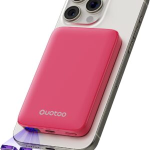 2025 Magnetic 15W Power Bank for iPhone,5000mAh Magsafe Battery Pack with 20w Fast Charging,Slim Magsafe Power Bank in&Out,with LED Display,Wireless Portable Charger for iPhone 16/15/14/13/12 Series