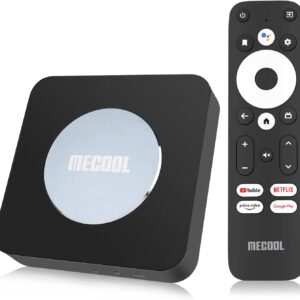 Android 11.0 TV Box, MECOOL KM2 Plus 2GB 16GB Smart TV Box with Netflix Certified, Google Assistant Dolby Atmos, TV Box 4K Support AV1, 2.4G/5G, Ethernet, WiFi 5, BT 5.0 with Amlogic S905X4 (Black)