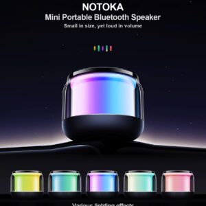 Mini Portable Bluetooth Speakers Wireless,TWS Pairing Small Bluetooth Speaker，with Lights and Lanyard,Gifts for Women/Girls, Boys and Kids for Christmas