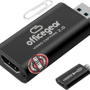 OGHDCAP Budget-Friendly HDMI to USB 2.0 Video Capture Card for Streaming, Live Broadcasting, Video Conference,Teaching,Gaming–Cam Link Card 4K HDMI Input 1080p Output, Game Capture Adapter