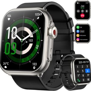 Smart Watch for Men Women, 1000 mAh 100 Day Battery Life, 1.85" Fitness Tracker Bluetooth Call/Make Calls, 110+ Sport Modes, IP68 Waterproof, Heart Rate, 24/7 Sleep Monitor Fitness Watch, iOS/Android