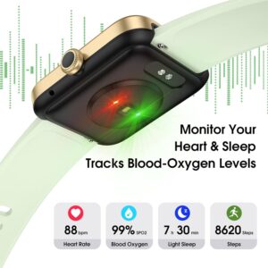 Smart Watch, Fitness Tracker Watch with Heart Rate Monitor, SpO2, Sleep Tracker, 5ATM Waterproof Smartwatch for Women Men Step Counter Pedometer Fitness Watch for iOS and Android Phones