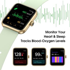 Smart Watch, Fitness Tracker, Heart Rate Monitor, Blood Oxygen, Sleep Tracking Fitness Watch 5ATM Waterproof Smartwatch for Men Women Pedometer Compatible with Android iOS