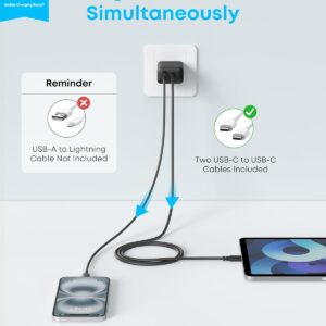 Anker iPhone 16 Charger, 2-Pack 20W Fast USB C Charger Block, for iPhone 16/16 Pro Max/15 Series/iPad Pro and More (Black, 2 Pack & 2 Cable)