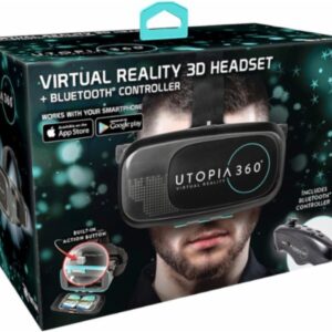 Emerge Tech EUVRC Utopia 360Degree Virtual Realty Headset with Bluetooth Controller, Black