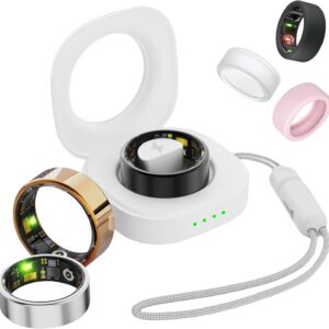 Smart Ring for Women Men, Health Fitness Tracker Ring, IP68 Waterproof Rings, Sleep Ring with Charging Case and Ring Protector, Remote Photography, Family Care, No App Fees (Silver, 10#)