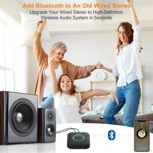 [Upgraded] 1Mii B06 Plus Bluetooth Receiver, HiFi Wireless Audio Adapter, Bluetooth 5.3 Receiver with 3D Surround aptX HD aptX Adaptive for Home Music Streaming Stereo System