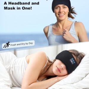 MUSICOZY Sleep Headphones Bluetooth 5.4 Headband, Sports Wireless Earphones Sweat Resistant Earbuds Sleeping Headphone with Ultra-Thin HD Stereo Speaker for Workout Running Cool Gadgets Unique Gifts