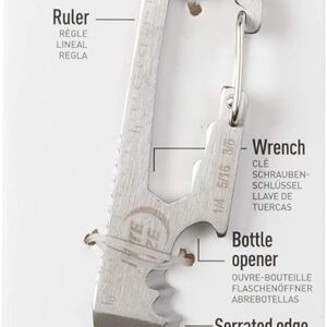 Nite Ize KMTSE-11-R3 DoohicKey Keychain Multi Tool, 1 Count (Pack of 1), Stainless Steel