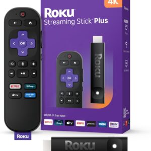 Roku Streaming Stick Plus 2025 - 4K & HDR Roku Streaming Device for TV with Voice Remote - Free & Live TV