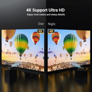 [1500 ANSI/Auto Focus] 4K Home Theater Projector with WiFi 6 and Bluetooth 5.2, HAPPRUN 300” Movie Projector for Indoor/Outdoor, Smart Proyector Compatible with Phone/TV Stick/PC/PS5