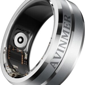 Gen 1 Ultra Thin Waterproof Scrolling Smart Ring Remote for TikTok YouTube Instagram Shorts Video,Camera and E-Book with Calories/Heart Rate/Blood Oxygen/Sleep Health Monitoring Size 7