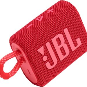 JBL Go 3 - Portable Mini Bluetooth Speaker, big audio and punchy bass, IP67 waterproof and dustproof, 5 hours of playtime, speaker for home, outdoor and travel (Red)