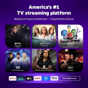 Roku Streaming Stick Plus 2025 – 4K & HDR Roku Streaming Device for TV with Voice Remote – Free & Live TV