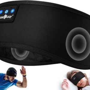 MUSICOZY Sleep Headphones Bluetooth 5.4 Headband, Sports Wireless Earphones Sweat Resistant Earbuds Sleeping Headphone with Ultra-Thin HD Stereo Speaker for Workout Running Cool Gadgets Unique Gifts