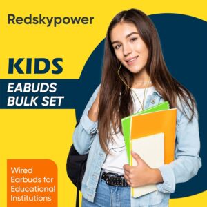 10 Pack Bulk Wired Earbuds, In Ear Headphones with 3.5mm Jack, 4ft Tangle Free Cable, Comfortable Fit, Affordable and Cost Effective, Ideal for School Classroom Testing Students Events Groups, Mix