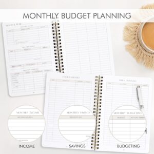 ZICOTO Easy to Use Monthly Budget Planner – 12 Month Financial Organizer with Expense Tracker Notebook – Monthly Money Budgeting Book To Manage Finances Effectively – 5.5″x8″
