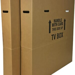 UBOXES TV Moving Box (2 Pack) Fits up to 70″ plasma, LCD, or LED, 72x6x42