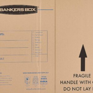 Bankers Box Medium – up to 40″ TV/Picture/Mirror – Moving Box 4 Pack, 37 x 4 x 27 in (7711201)