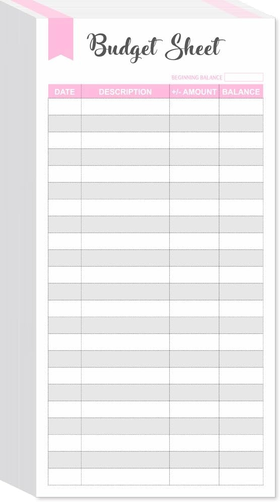 (Set of 90) Expense Tracker for A6 Budget Envelopes, Unpunched Budget Sheets Use with A6 Budget Binder Pockets, 3.1″x6.3″