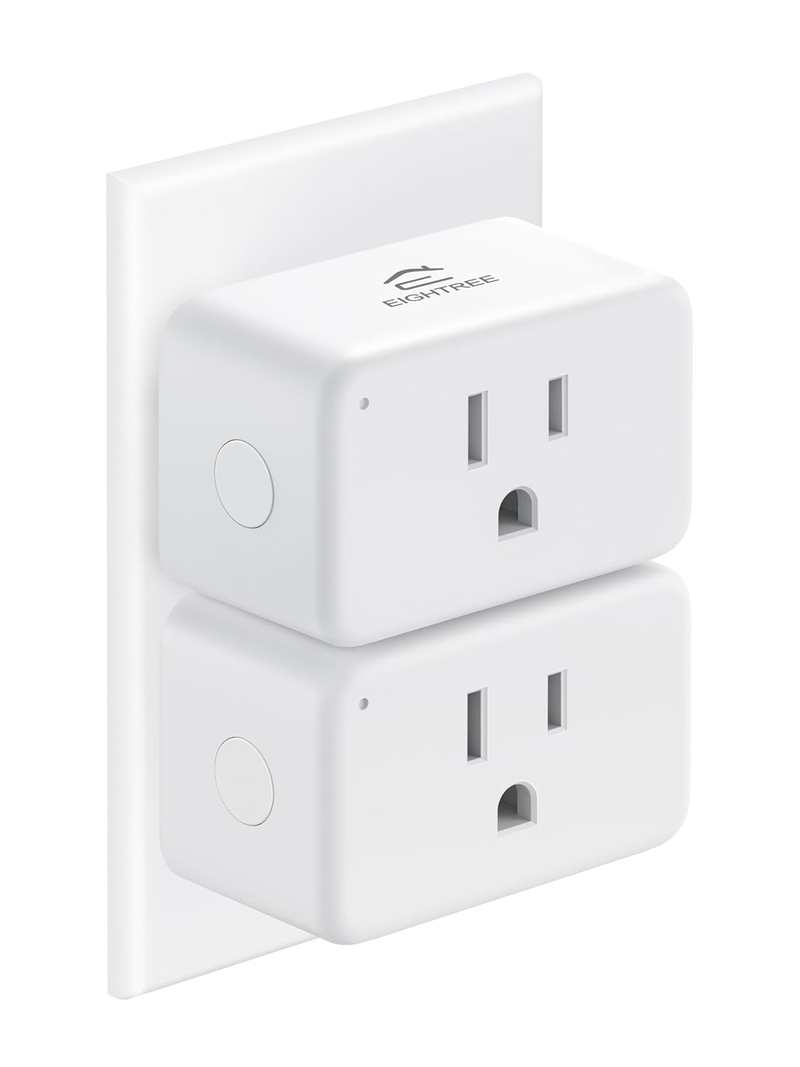 EIGHTREE Mini Smart Plug 𝟭𝟱𝗔, Smart Plugs That Compatible with 𝗔𝗹𝗲𝘅𝗮 & Google Home & SmartThings, No Hub Required，Smart Outlet with Remote Control, Timer & Schedule, 2.4GHz WiFi Only, 2 Packs