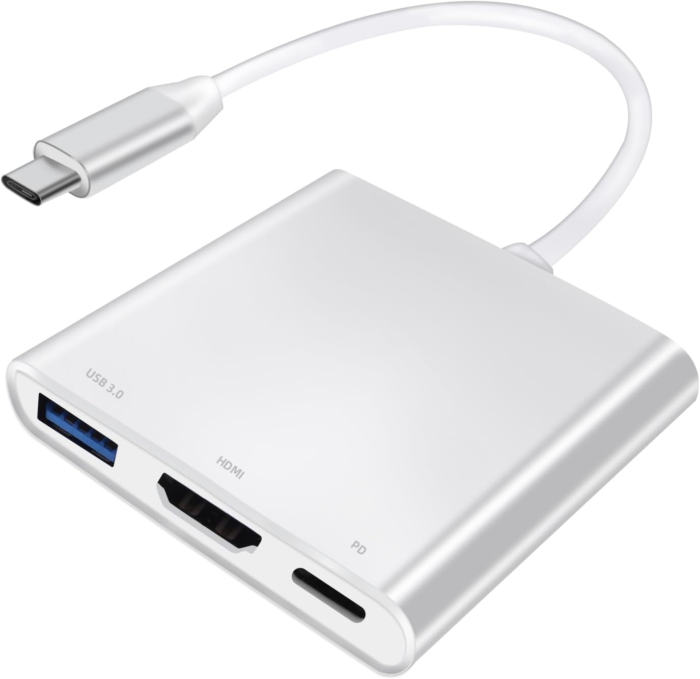 USB C Hub, 4K USB C to HDMI Adapter Multiport AV Converter with 100W PD Output C Port & USBA 3.0 Port Compatible for MacBook Pro/Air, iPad, Tablets, Switch, TV, Monitor and More