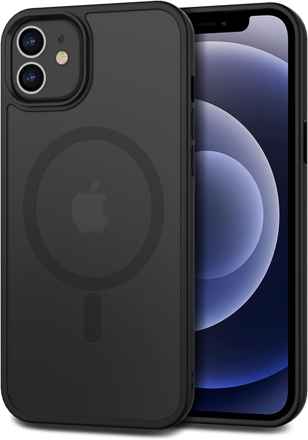 CACOE Magnetic Case for iPhone 12 & iPhone 12 Pro 2020 6.1 inch-Compatible with MagSafe & Magnetic Car Phone Mount,TPU Thin Phone Cases Cover Protective Shockproof Anti-Fingerprint(Matte Black)