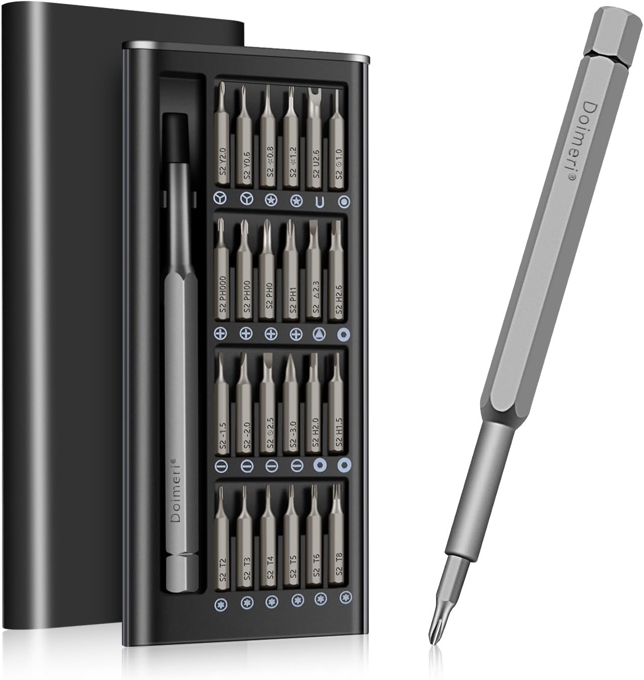 24-in-1 Small Precision Screwdriver Set, Made of Premium S2 Steel, Professional Mini Magnetic Repair Tool Kit by Doimeri