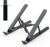 Laptop Stand for Desk, Adjustable Laptop Riser ABS+Silicone Foldable Portable Notebook Holder, Ventilated Cooling Notebook Mount Computer Stand for 10-15.6” Laptops,Tablets-Black