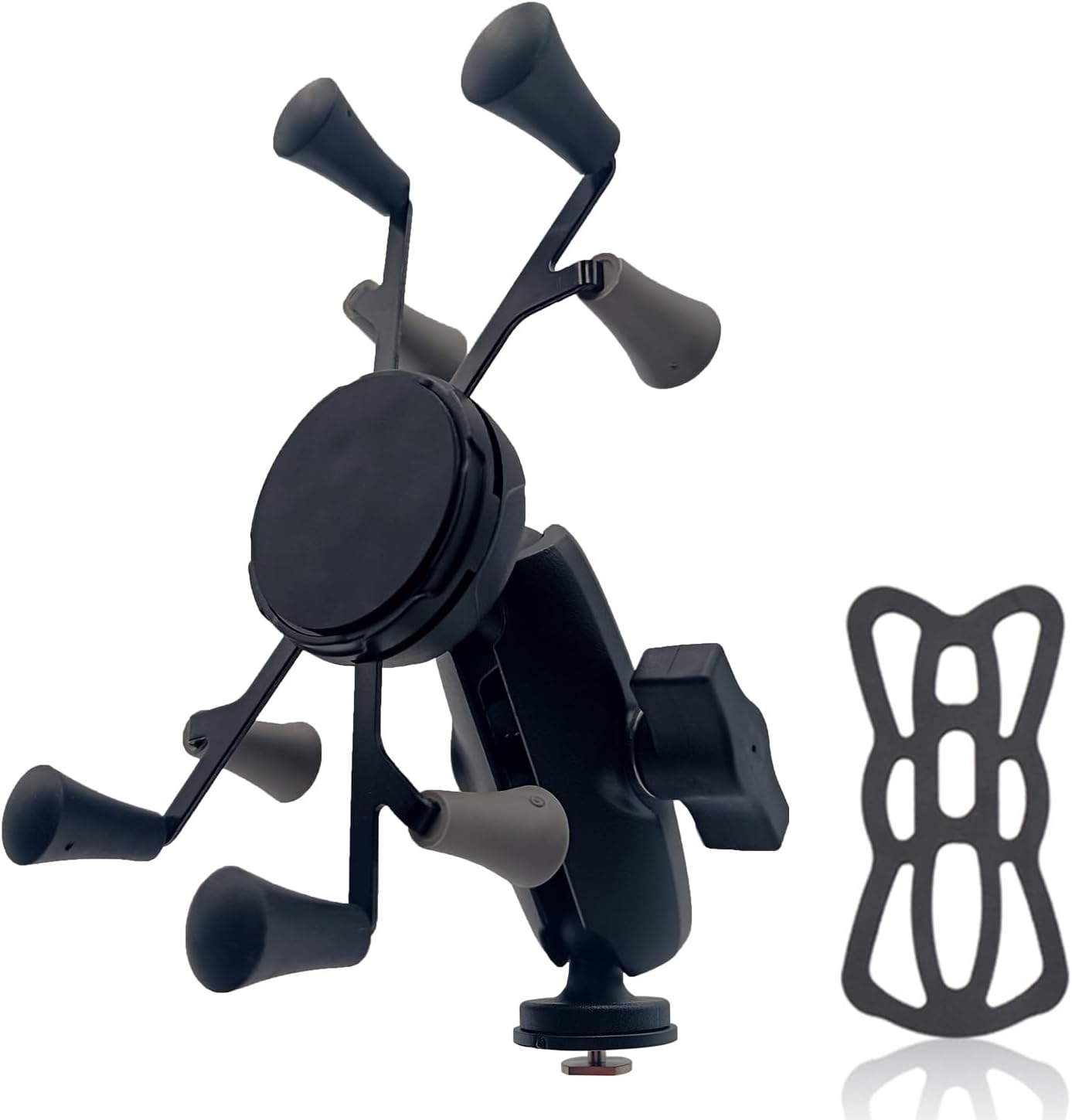 Strg Phone Mount with T-Bolt Track Base and Medium B Size 1″ Ball Double Socket Arm, Phone Holder with Track Mount Compatible with All Track Mounting System | Kayak Fishing Accessories