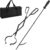 Heavy Duty 32 inch Long Campfire Bonfire Poker Stick 25 Inch Fireplace Tong with Travel Bag, Fire Pit Wood Stove Accessories Tools Log Grabber, Rust Resistant, Black Finish for Indoor and Outdoor use