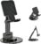 Phone Stand for Desk, 360 Degree Rotating Phone Stand Adjustable Cell Phone Stand Accessories Portable Smart Phone Stands Foldable Holder for Desk Home Office (Black)