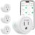 Smart Plug, GHome Smart WiFi Plugs Work with Alexa and Google Home, Smart WiFi Outlet with Remote Control and Timer Function, 2.4GHz Wi-Fi Only, No Hub Required, ETL FCC Listed, White (4 Pack)