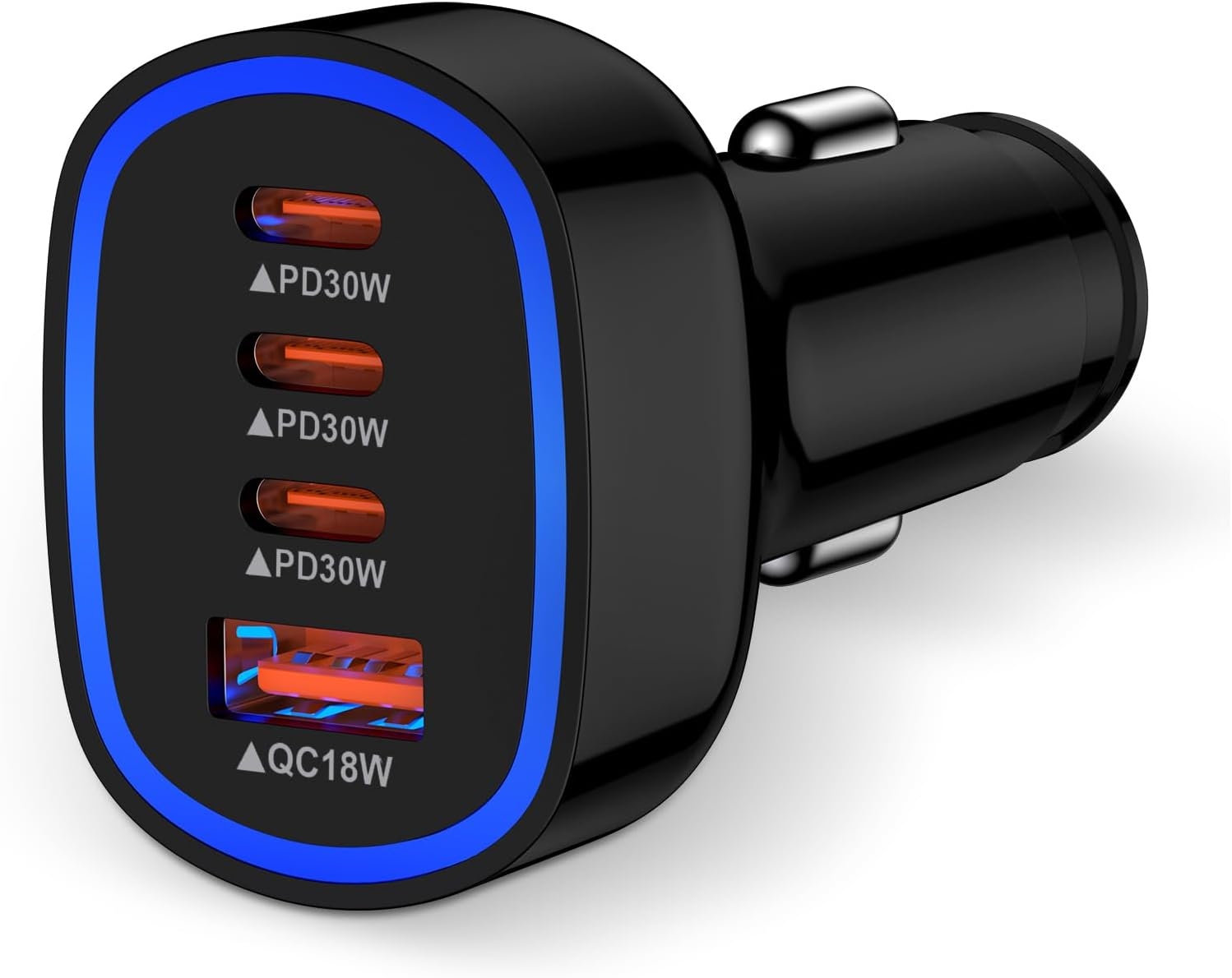 90W Samsung Car Charger USB C for Samsung Galaxy A16 5G A36 A26, 4-Port USBC & USB-A Super Fast Charging Car Phone Charger Cigarette Lighter Adapter Cargador Carro for Galaxy S25 Ultra S25 Edge A56