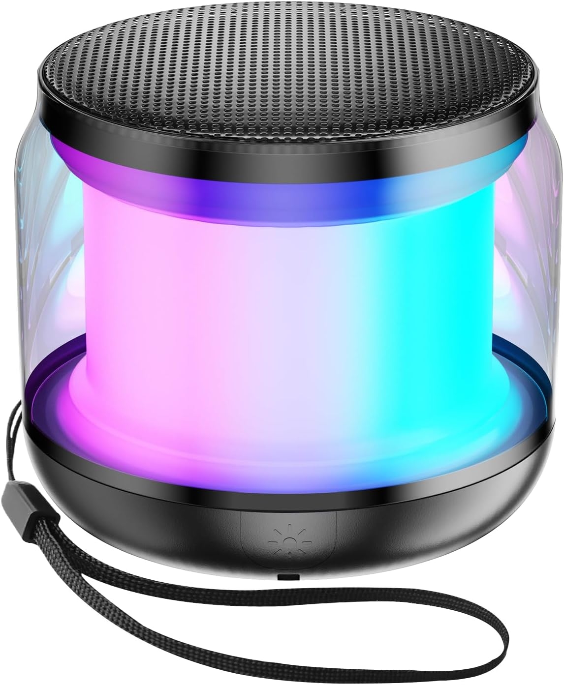 Mini Portable Bluetooth Speakers Wireless,TWS Pairing Small Bluetooth Speaker，with Lights and Lanyard,Gifts for Women/Girls, Boys and Kids for Christmas
