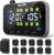 GUTA Trailer Tire Pressure Monitoring System, RV Tire Pressure Monitor with 10 Sensors, 6 Alert Modes, Signal Booster, Large Color Display, Long Sensing Distance, 0-188PSI TPMS for RV Trailer Semi