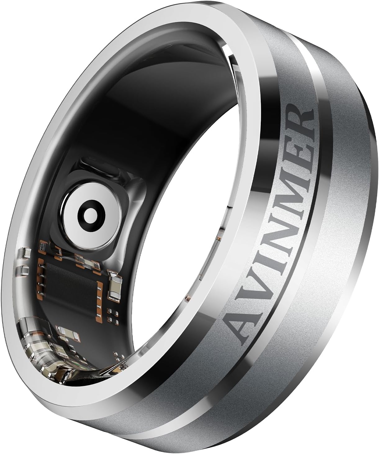 Gen 1 Ultra Thin Waterproof Scrolling Smart Ring Remote for TikTok YouTube Instagram Shorts Video,Camera and E-Book with Calories/Heart Rate/Blood Oxygen/Sleep Health Monitoring Size 7