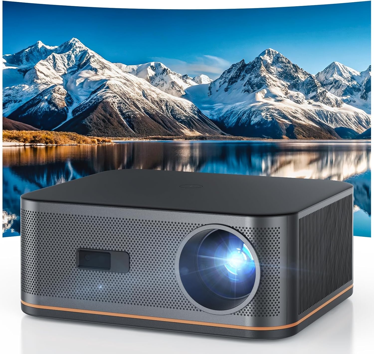 [1500 ANSI/Auto Focus] 4K Home Theater Projector with WiFi 6 and Bluetooth 5.2, HAPPRUN 300” Movie Projector for Indoor/Outdoor, Smart Proyector Compatible with Phone/TV Stick/PC/PS5