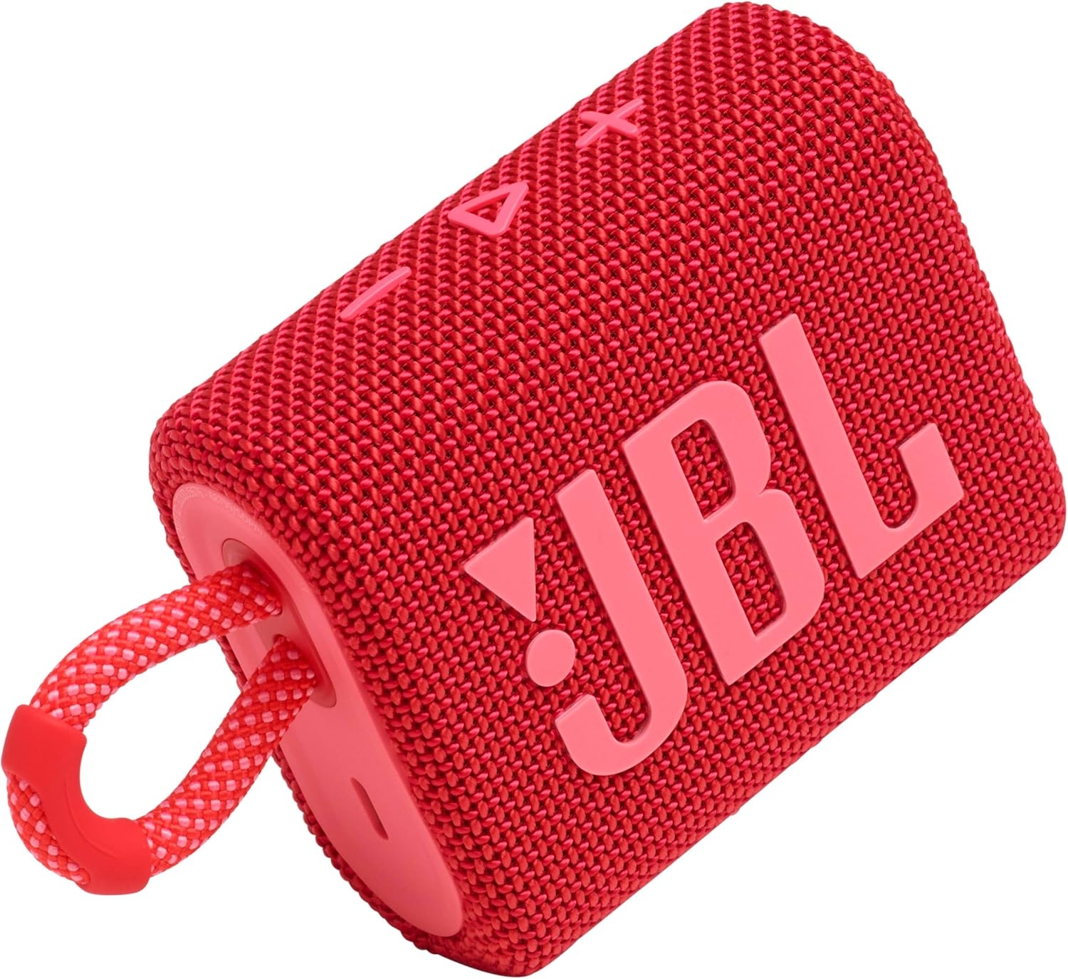 JBL Go 3 – Portable Mini Bluetooth Speaker, big audio and punchy bass, IP67 waterproof and dustproof, 5 hours of playtime, speaker for home, outdoor and travel (Red)
